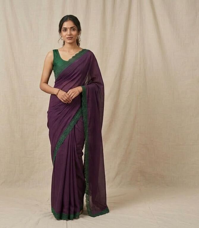Plain Mul Cotton — Aubergine