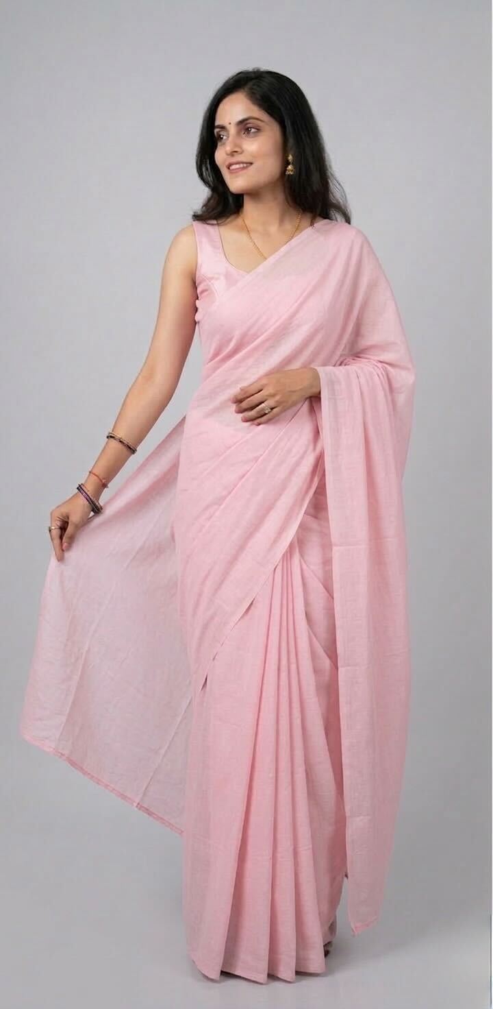 Plain Mul Cotton — Baby Pink